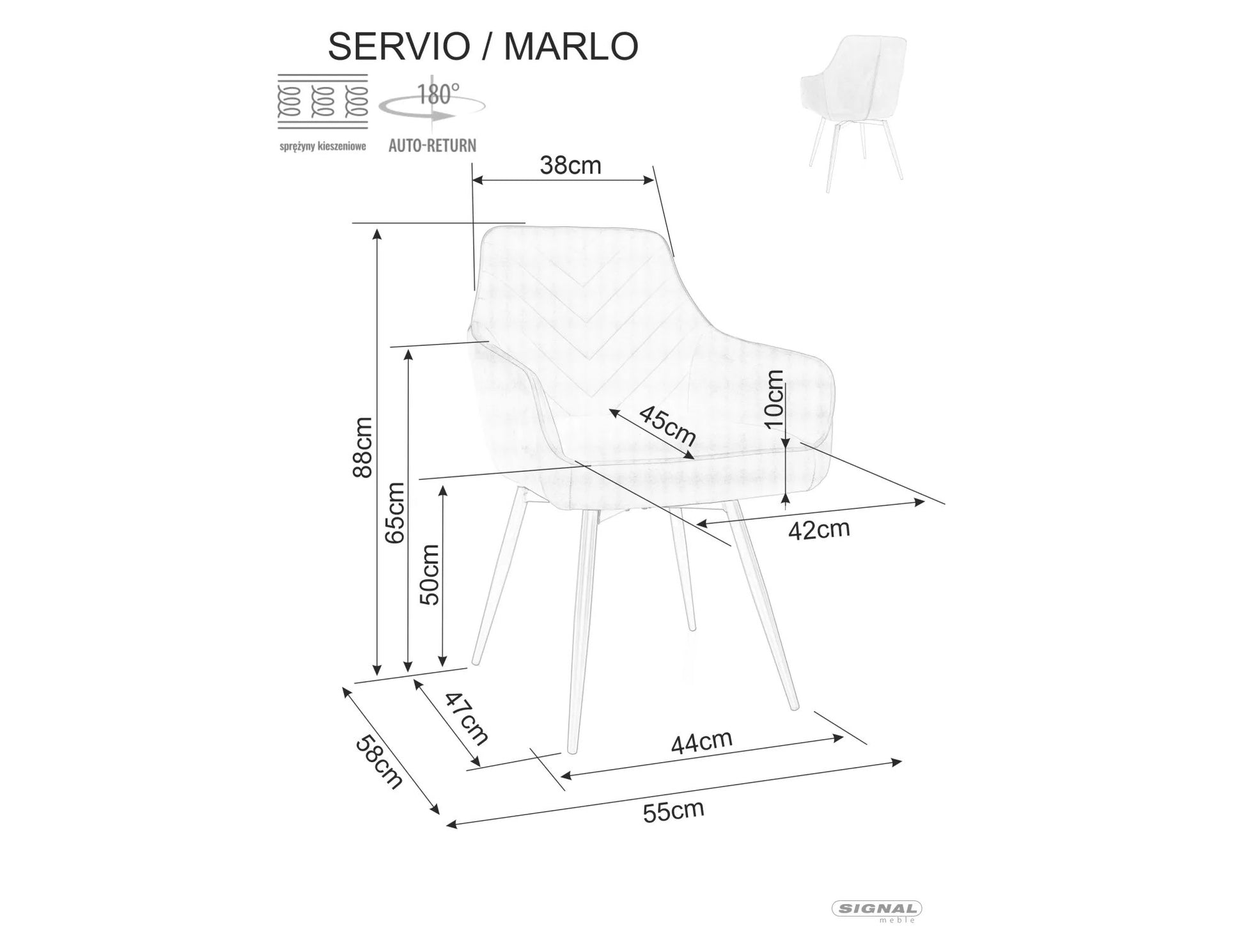 Stuhl Servio Velvet