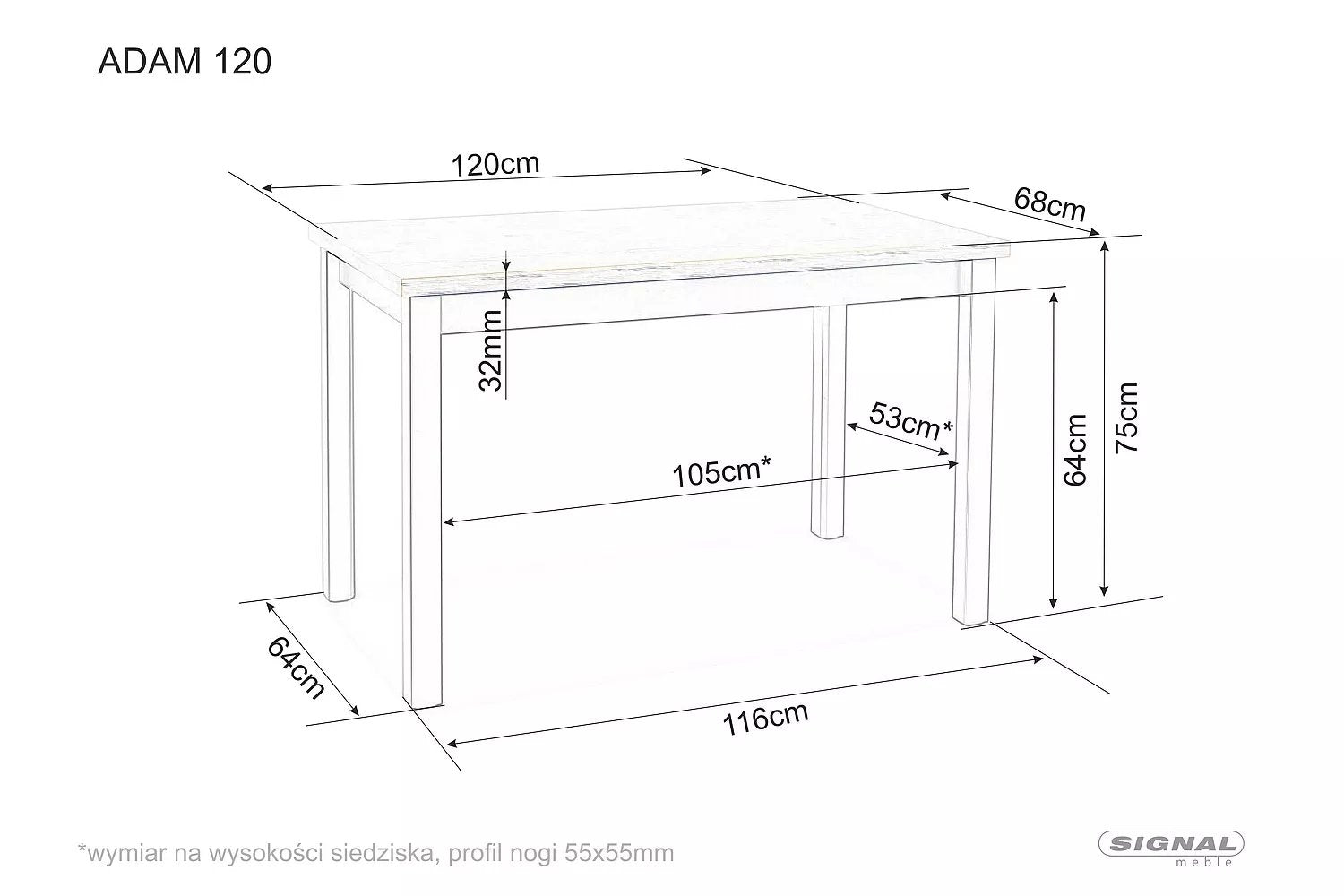Tisch Adam 120