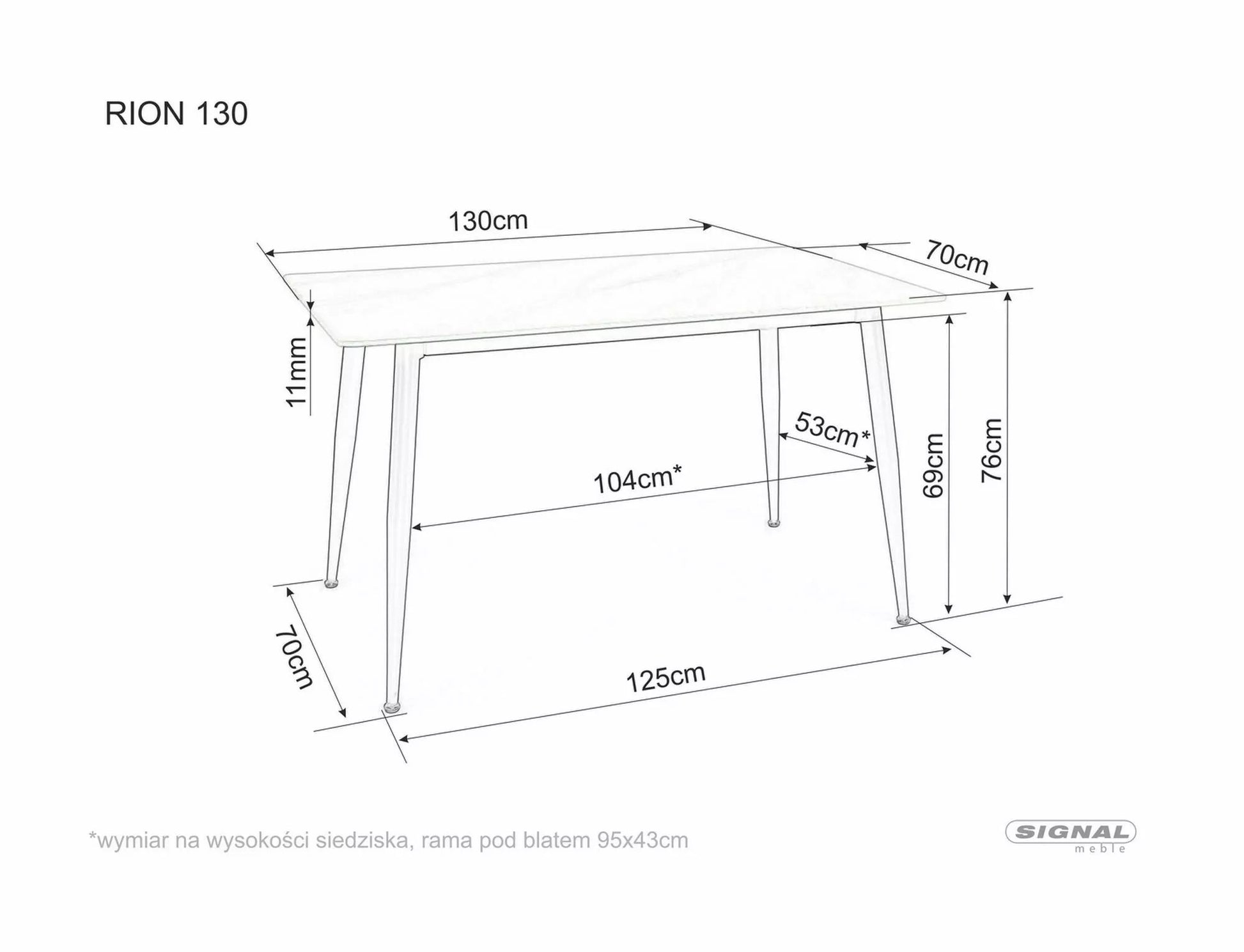 Tisch Rion 130