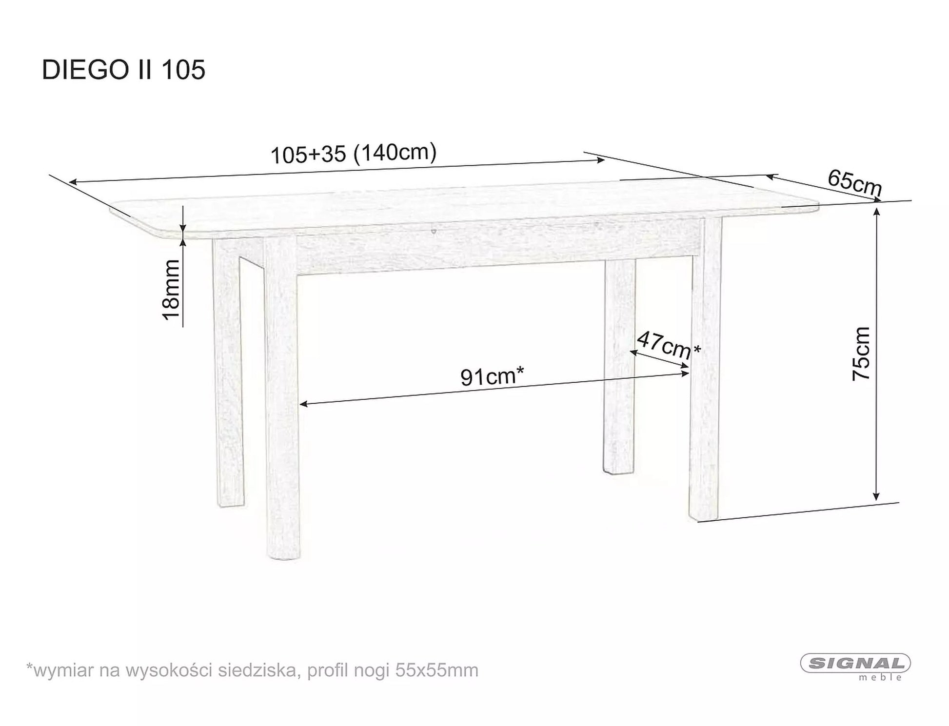 Tisch Diego II 105