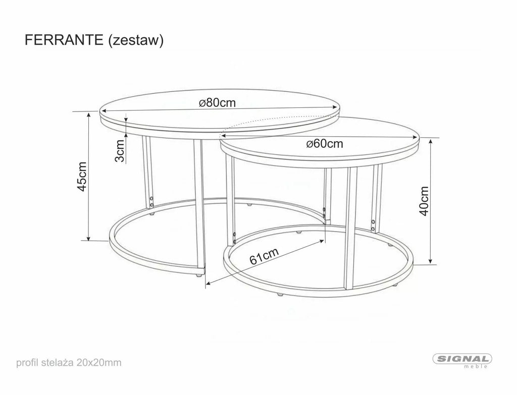 Couchtisch-Set Ferrante E